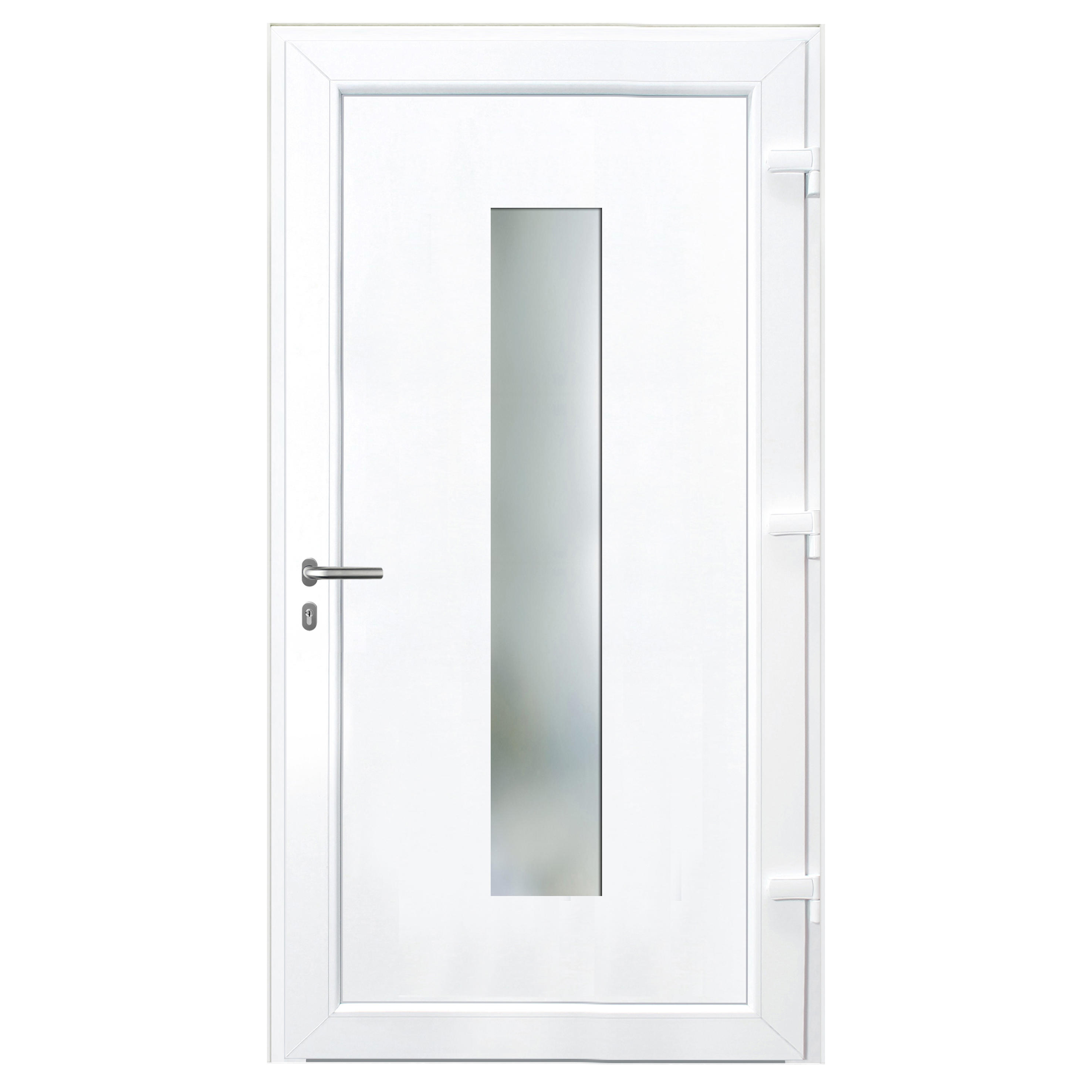 AL-400 üveges (Satina), 110x210 cm, alumínium borításos bejárati ajtó, jobbos, befele nyíló